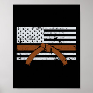 Amerikanisches Flagge Karate Geschenk Tae Kwon Do Poster