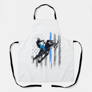 Amerikanisches Flagge Schneemobil Shirt Männer Sch Schürze