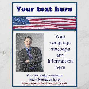 Amerikanisches Flagge Wahlkampf Flyer Vorlage