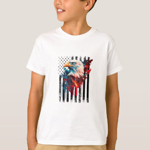 Amerikanisches Flaggen-Adler-Shirt Männer Kinder P T-Shirt