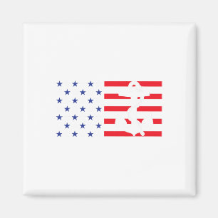 Amerikanisches Flaggen-Anker-Shirt Patriotisch Mil Magnet