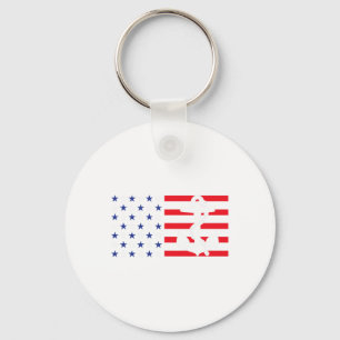 Amerikanisches Flaggen-Anker-Shirt Patriotisch Mil Schlüsselanhänger