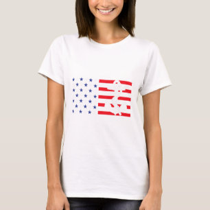 Amerikanisches Flaggen-Anker-Shirt Patriotisch Mil T-Shirt