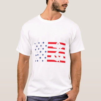 Amerikanisches Flaggen-Anker-Shirt Patriotisch Mil T-Shirt