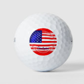Amerikanisches Flaggen-Design Golfball (Vorderseite)