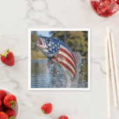 Amerikanisches Flaggen-Fisch-Design Serviette (Beispiel)