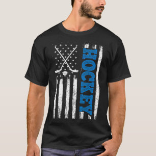 Amerikanisches Flaggen-Hockey-USA-Patriotisches-Sh T-Shirt