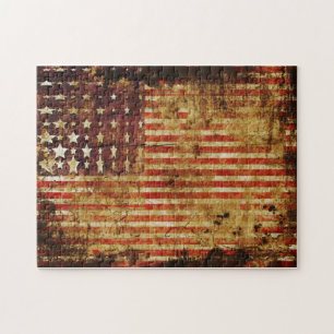 Amerikanisches Flaggen-Puzzle mit Stressoptik Puzzle