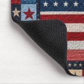 Amerikanisches Flaggen-Quilt-Muster Mousepad (Ecke)