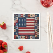 Amerikanisches Flaggen-Quilt-Muster Serviette (Beispiel)
