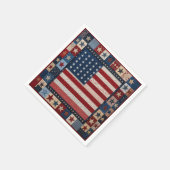 Amerikanisches Flaggen-Quilt-Muster Serviette (Ecke)