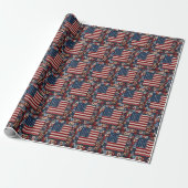Amerikanisches Flaggen-Quiltmuster Geschenkpapier (Ungerollt)