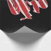 Amerikanisches Flaggen Schneemobil Winter Schneemo Geschenkpapier (Ecke)