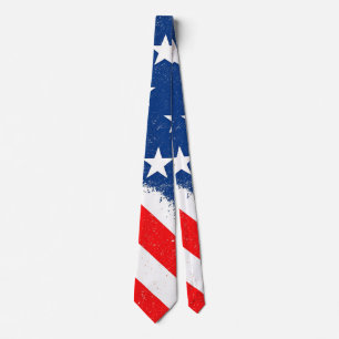 Amerikanisches Flaggen-Shirt USA Patriotische Ster Krawatte
