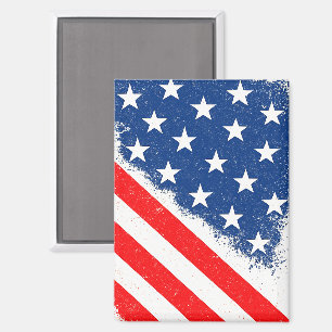 Amerikanisches Flaggen-Shirt USA Patriotische Ster Magnet