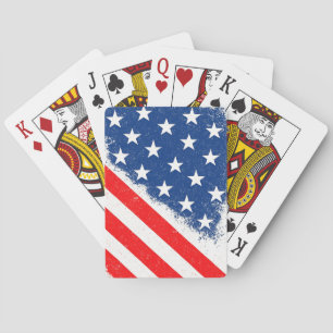 Amerikanisches Flaggen-Shirt USA Patriotische Ster Spielkarten