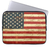Amerikanisches Flaggenalter erschüttert Laptopschutzhülle (Vorderseite)
