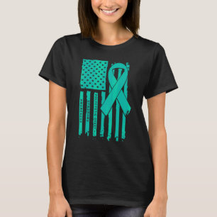 Amerikanisches Flaggenband Polyzystisches Ovarsynd T-Shirt