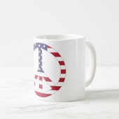 AMERIKANISCHES FLAGGENFRIEDENSSIGNAL KAFFEETASSE (VorderseiteRechts)