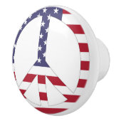 AMERIKANISCHES FLAGGENFRIEDENSSIGNAL KERAMIKKNAUF (Rechts)