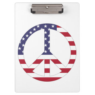 AMERIKANISCHES FLAGGENFRIEDENSSIGNAL KLEMMBRETT