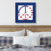 AMERIKANISCHES FLAGGENFRIEDENSSIGNAL LEINWANDDRUCK (Insitu (Schlafzimmer))