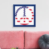 AMERIKANISCHES FLAGGENFRIEDENSSIGNAL LEINWANDDRUCK (Insitu (Wohnzimmer))