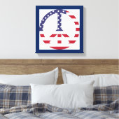 AMERIKANISCHES FLAGGENFRIEDENSSIGNAL LEINWANDDRUCK (Insitu (Schlafzimmer))