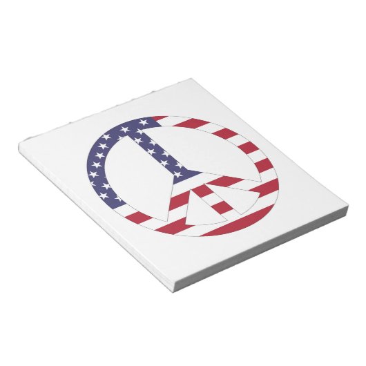 AMERIKANISCHES FLAGGENFRIEDENSSIGNAL NOTIZBLOCK (angewinkelt)