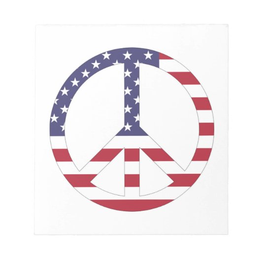 AMERIKANISCHES FLAGGENFRIEDENSSIGNAL NOTIZBLOCK (Vorderseite)