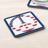 AMERIKANISCHES FLAGGENFRIEDENSSIGNAL UNTERSETZER (Linke Seite)