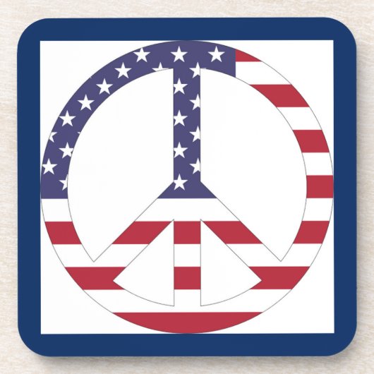 AMERIKANISCHES FLAGGENFRIEDENSSIGNAL UNTERSETZER (Vorderseite)