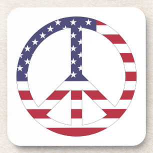 AMERIKANISCHES FLAGGENFRIEDENSSIGNAL UNTERSETZER