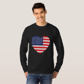 Amerikanisches Flaggenherz T-Shirt (Vorne ganz)