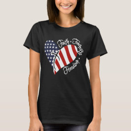 Amerikanisches Flaggenherz T-Shirt