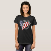 Amerikanisches Flaggenherz T-Shirt (Vorne ganz)