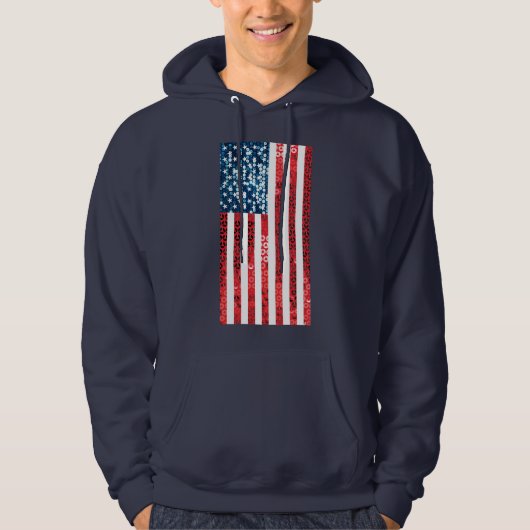 Amerikanisches Flaggenmännchen mit Sweatshirt (Vorderseite)