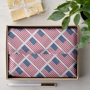 Amerikanisches Flaggenmuster Patriotisch zum viert Seidenpapier