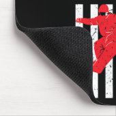 Amerikanisches Flaggensnowboard Usa Winter Patriot Mousepad (Ecke)