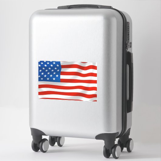 AMERIKANISCHES FLAGGGEPÄCK ODER AUTOKOLLER STICKER (Koffer)