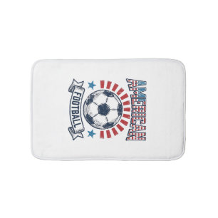 Amerikanisches Football-Vintage-Fußball-Shirt-Desi Badematte