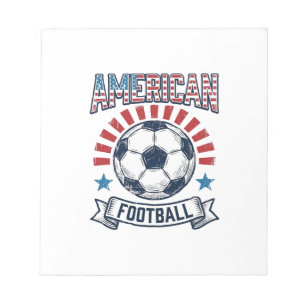 Amerikanisches Football-Vintage-Fußball-Shirt-Desi Notizblock