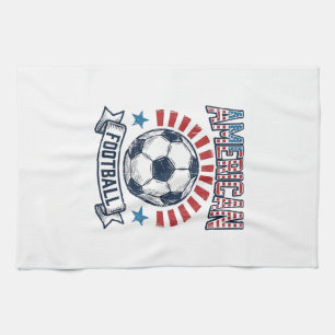 Amerikanisches Football-Vintage-Fußball-T-Shirt-De Geschirrtuch