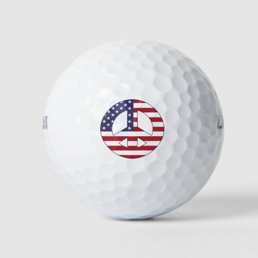 AMERIKANISCHES FRIEDENSSYMBOL GOLFBALL (Vorderseite)