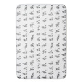 Amerikanisches Gebärdensprache-Alphabet in Badematte (Vorderseite Vertikal)