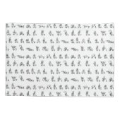 Amerikanisches Gebärdensprache-Alphabet in Kissenbezug (Rückseite)