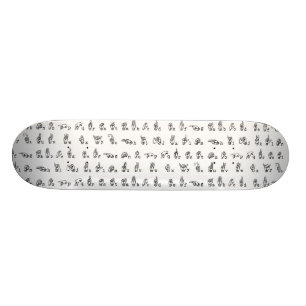 Amerikanisches Gebärdensprache-Alphabet in Skateboard