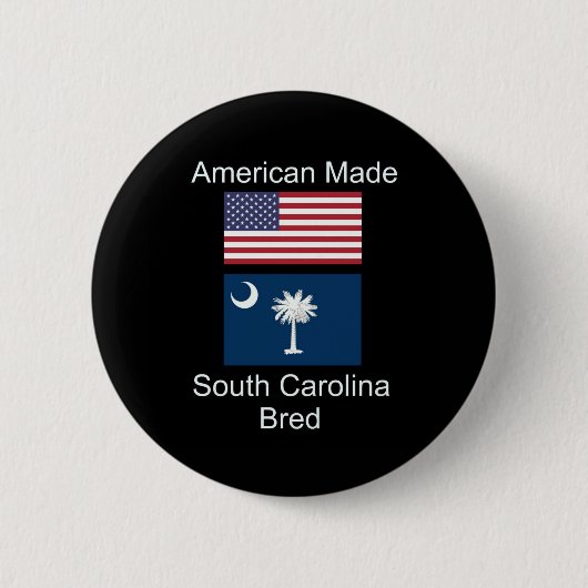 "Amerikanisches geborenes. South Carolina Button (Vorderseite)
