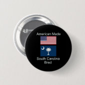"Amerikanisches geborenes. South Carolina Button (Vorne & Hinten)