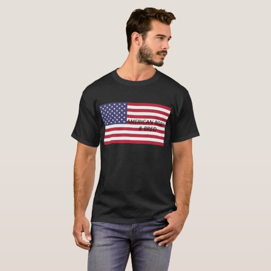 Amerikanisches geborenes u. gezüchtet T-Shirt (Vorne ganz)